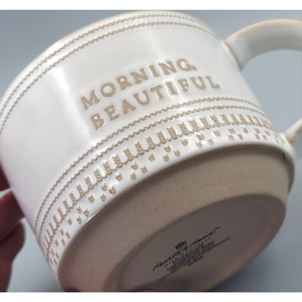 Hearth and Hand with Magnolia Stoneware MORNING BEAUTIFUL Coffee Mug Farmhouse - Picture 9 of 10